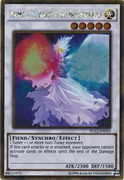 Yu-Gi-Oh Card - PGL2-EN043 - ARMADES, KEEPER OF BOUNDARIES (gold rare holo) NM/M - Image 1