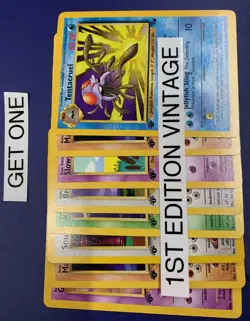 1st Edition -AND Rares -Old Pokemon Cards - 100% Vintage Pack - ONLY WOTC - Image 3