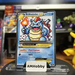Mending Clown Fan Art Card Pixel Series - M Blastoise EX - Image 1