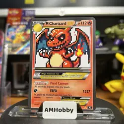 Mending Clown Fan Art Card Pixel Series - M Charizard EX - Image 1