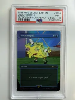 2025 MTG Secret Lair SpongeBob Counterspell #1933 Foil Trading Card Game TCG - Image 1