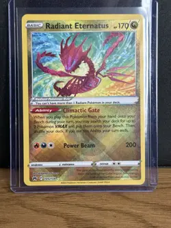 Pokemon TCG Radiant Eternatus Crown Zenith Holo Card 105/159 Radiant Rare - Image 1