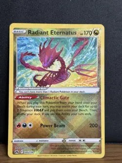 Pokemon TCG Radiant Eternatus Crown Zenith Holo Card 105/159 Radiant Rare - Image 4