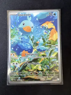 Ducklett AR 109/086 White Flare Pokemon Card Game English NM - Image 1