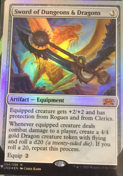 Sword Of Dungeons & Dragons - Foil UND MYTHIC RARE MtG TCG Card # 084 - Image 1