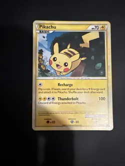 Pikachu HGSS03 Holo Black Star Promo Card MP Pokemon - Image 1