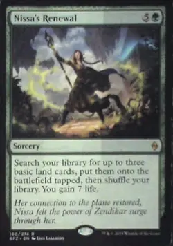 Nissa's Renewal - Battle for Zendikar: #180, Magic: The Gathering Lp R209 - Image 1