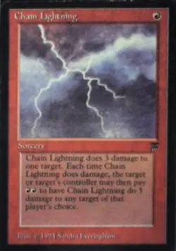 Chain Lightning - Legends: #137, Magic: The Gathering Nm R208 - Image 1