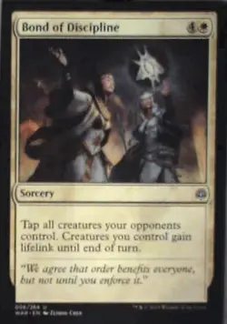 Bond of Discipline - War of the Spark: #6, Magic: The Gathering Nm R206 - Image 1