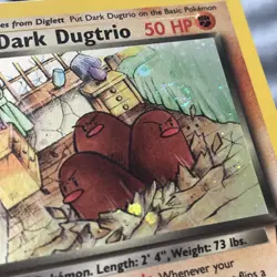 Team Rocket Pokemon TCG WOTC Card Dark Dugtrio Holo SWIRL 6/82 NM/LP - Image 4