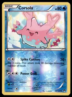 Pokemon TCG Corsola XY - BREAKpoint #29 Reverse Holo - Image 1