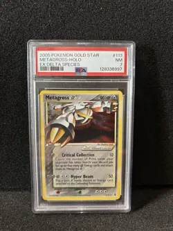 Pokemon 2005 EX Delta Species Gold Star #113 Metagross-Holo PSA 7 - Image 2