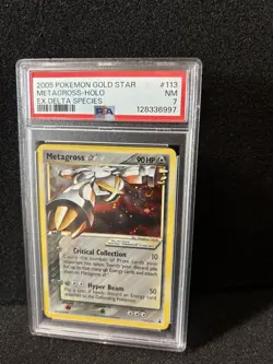 Pokemon 2005 EX Delta Species Gold Star #113 Metagross-Holo PSA 7 - Image 3