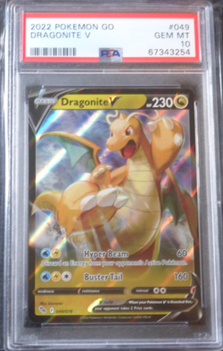 2022 POKEMON GO DRAGONITE V 049 PSA 10 GEM MT (049/078) #49 ENGLISH US - Image 1