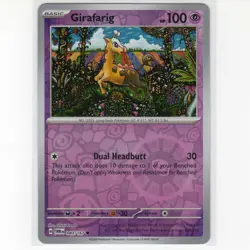 Pokemon TCG Girafarig 083/167 Sv06: Twilight Masquerade Reverse Holo EN-NM 2024 - Image 1