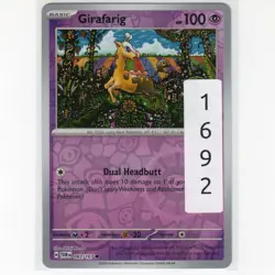 Pokemon TCG Girafarig 083/167 Sv06: Twilight Masquerade Reverse Holo EN-NM 2024 - Image 3