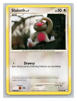 Pokemon TCG Slakoth 99/123 Mysterious Treasures Normal MP - Image 1