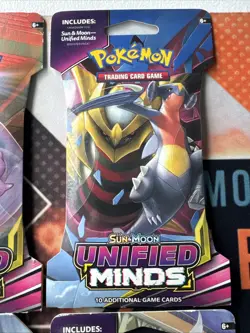 Pokemon Sun & Moon Unified Minds Sleeved Booster Packs Complete Art Set of 4 - Image 3