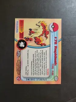Pokemon Topps Chrome Series 1 Rapidash Sparkle LP - Image 2