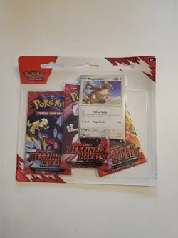 Pokemon TCG Destined Rivals 3 Pack Blister w/ Kangaskhan Promo - IN HAND - Image 1