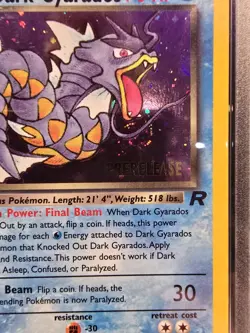 Dark Gyarados *PSA GM 10* SWIRL Holo * Pre Release * Team Rocket *2000* Pokemon - Image 2