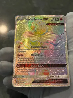 Pokemon TCG Blacephalon GX 219/214 Lost Thunder Rainbow Secret Rare DMG - Image 4