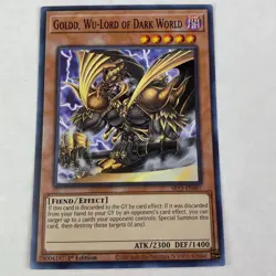 yugioh Dark World Goldd, Wu-lord Of Dark World Sr13-en007 1st Edition Common - Image 1