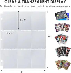 Lorcana Binder 9 Pocket, Large Lorcana Trading Card Binder with 50 Lorcana Ca... - Image 2