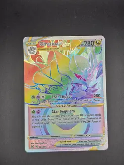 Pokemon Giratina VSTAR Rainbow Rare 201/196 Lost Origin TCG Card NM/Mint - Image 1