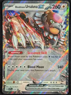 Bloodmoon Ursaluna EX Scarlet Violet Black Star Promo Pokemon Card SVP 177 (NM) - Image 1