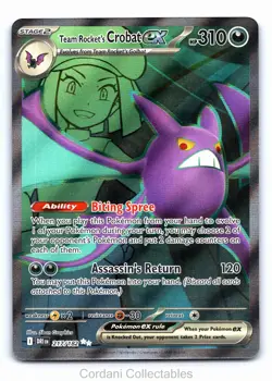 Team Rocket's Crobat EX 217/182 - Destined Rivals - Pokemon Card - Near Mint - Image 1