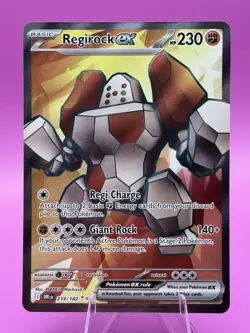 Pokemon TCG Regirock EX Holo Full Art Ultra Rare Card SV10214/182 Near Mint - Image 1