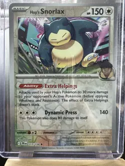 Pokemon TCG Journey Together Hop's Snorlax Reverse Holo Card 117/159 NM - Image 1