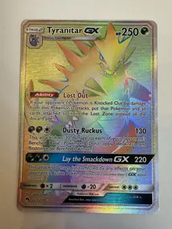 Tyranitar GX Holo Rainbow Card 223/214 Secret Edition, Sm-Lost Thunder - Image 1