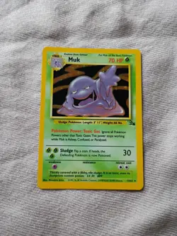 Muk 13/62 Fossil Holo Foil 1999 Rare Pokemon Card LP - Image 1