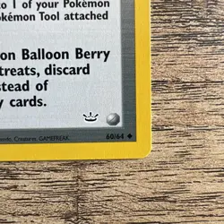 Pokemon TCG Neo Revelation 1st Edition Balloon Berry 60/64 Card MINT Condition - Image 4