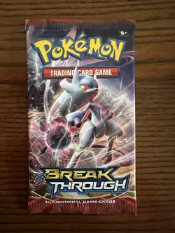 XY BREAKthrough [10 card] Booster Pack x1 (Mega Mewtwo Y Art) Pokemon TCG - Image 1