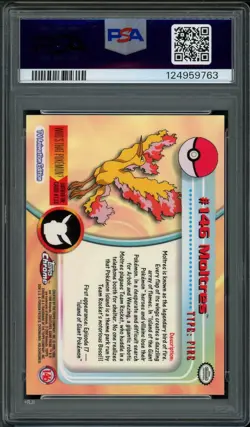 PSA 10 GEM MINT Moltres Topps Chrome Series 1 Holo Pokemon Card #146 - Image 2