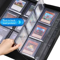 9-Pocket Trading Card Toploader Binder, Holds 360 3"x 4" 35PT Toploaders, Car... - Image 3