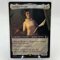 1x - Barbara Wright - SURGE FOIL EXTENDED ART - Doctor Who - NM MTG Unplayed - Image 1
