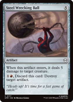 Steel Wrecking Ball (FOIL) x1 - MTG Marvel's Spider-Man SPM #177 - Image 1