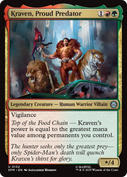 Kraven, Proud Predator (FOIL) x1 - MTG Marvel's Spider-Man SPM #132 - Image 1
