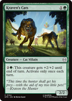Kraven's Cats (FOIL) x1 - MTG Marvel's Spider-Man SPM #104 - Image 1
