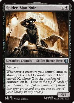 Spider-Man Noir (FOIL) x1 - MTG Marvel's Spider-Man SPM #67 - Image 1