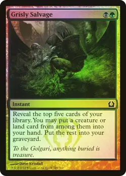 Return to Ravnica MTG FOIL Grisly Salvage Magic - Image 1