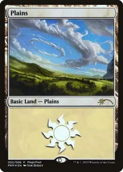 Plains (2019) -Foil Near Mint MTG Promos: Magicfest Cards - Image 1