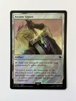 MTG Arcane Signet (Surge Foil) Commander: Final Fantasy 0333 FFVII Cloud NM - Image 1