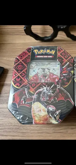 Sealed Pokemon Paldean Fates Charizard Tin! - Image 1