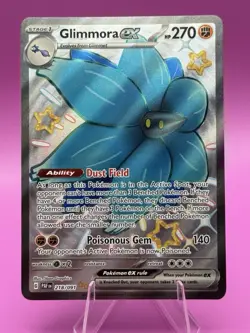 Shiny Glimmora ex - 218/091 Ultra Rare Full Art NM/M Paldean Fates Pokemon Card - Image 1