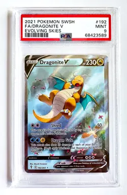 Pokemon 2021 SWSH FA/Dragonite v Evolving Skies #192 Mint PSA 9 - Image 1